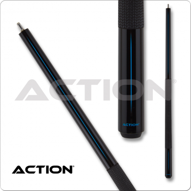 Action ABK07 Break Cue - 25oz - Black with blue stripe design